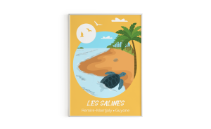 Salines beach - French Guyana - Poster created especially for Vintage Péyi - Illustrator, 2021