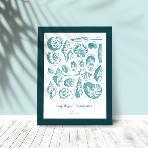 Noirmoutier's shells - Poster created for Les 4 Vents, a villa located in Noirmoutier island - Procreate & Illustrator, 2023