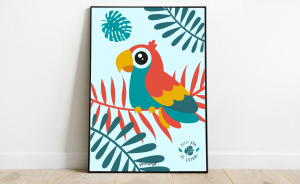 Parrot from Guyana - Poster created especially for Yemanja - Illustrator, 2021