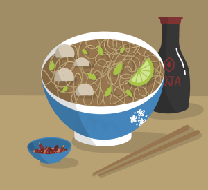 Noodles soup from Viet Nam, Illustrator, 2022