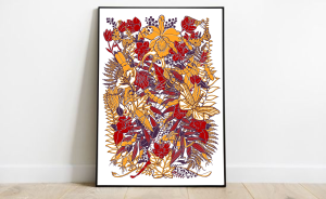 My first screen printing on the theme "vibrations", 2022