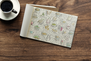 All the best food I tried in Asia, watercolor, 2022