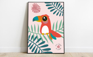 Toucan from Guyana - Poster created especially for Yemanja - Illustrator, 2021