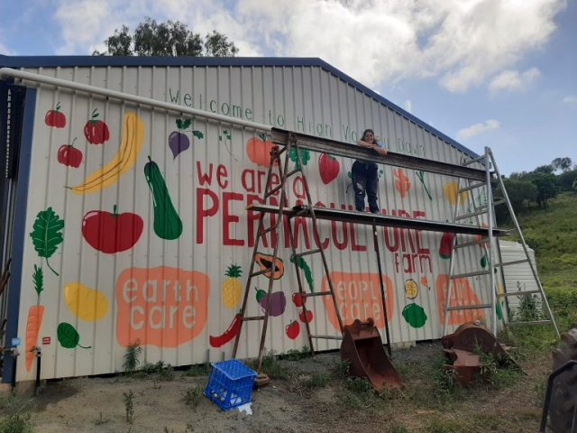 High Valley Dawn Farm's shed, september 2024, Yeppoon, Australia