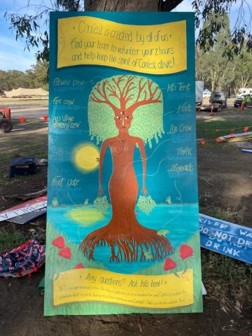 Description of every volunteering teams for a festival, march 2026, Moulamein, Australia