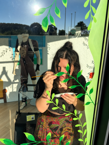 Window painting, july 2026, Pharmacie de la Cray, Voujeaucourt, France